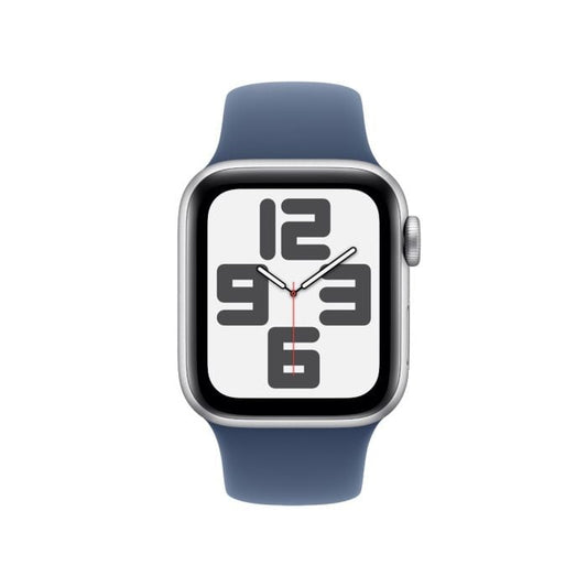 Apple Watch SE GPS Silver Aluminium Case with Denim Sport Band