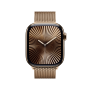 Apple Watch Series 10 Gold Titanium Case with Milanese Loop