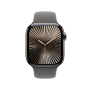Apple Watch Series 10 Natural Titanium Stone Grey Sport Band