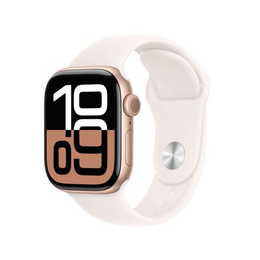 Apple Watch Series 10 Rose Gold Aluminium Case Light Blush Band