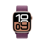 Apple Watch Series 10 Rose Gold Aluminium Case Plum Sport Loop