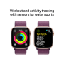 Apple Watch Series 10 Rose Gold Aluminium Case Plum Sport Loop