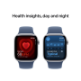 Apple Watch Series 10 Silver Aluminium Case Denim Sport Band