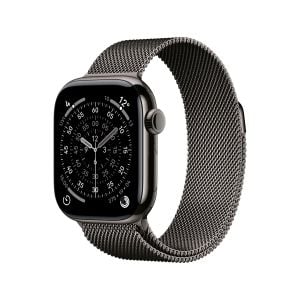 Apple Watch Series 11 Slate Titanium Case with Milanese Loop