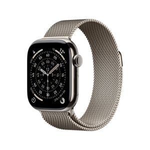 Apple Watch Series 11 Natural Titanium Case with Milanese Loop