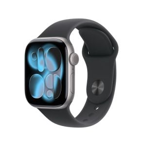 Apple Watch Series 11 Space Grey Aluminium Black Sport Band