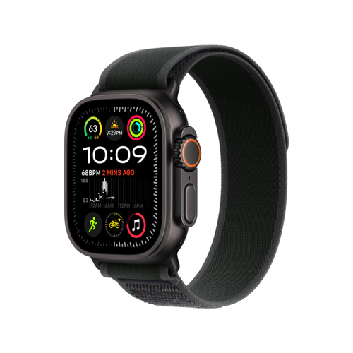 Rugged Apple Watch Ultra 2 49mm Black Titanium Trail Loop