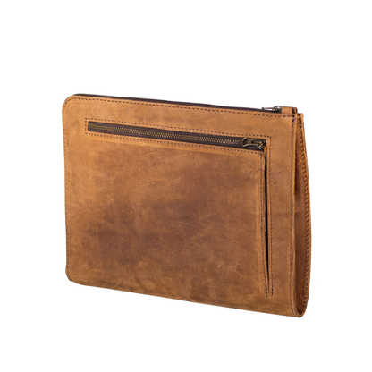 Burgundy Collective Executive Leather Laptop Folder A4 Bourbon Brown
