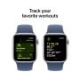 Apple Watch SE GPS Silver Aluminium Case with Denim Sport Band
