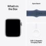 Apple Watch SE GPS Silver Aluminium Case with Denim Sport Band