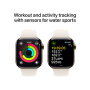 Apple Watch Series 10 Gold Titanium Case Starlight Sport Band