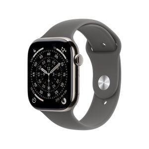 Apple Watch Series 11 Natural Titanium 46mm Stone Grey Band