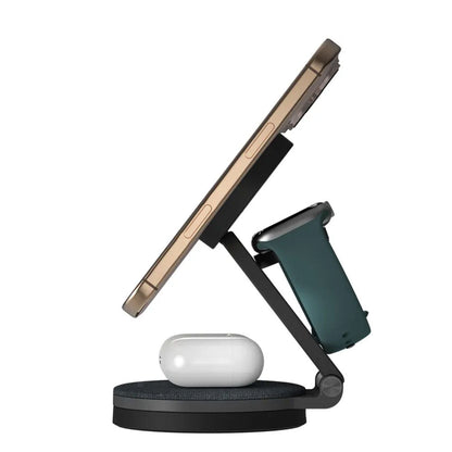Adam Elements Mag 360 Qi2 3-in-1 Foldable Travel Charging Station