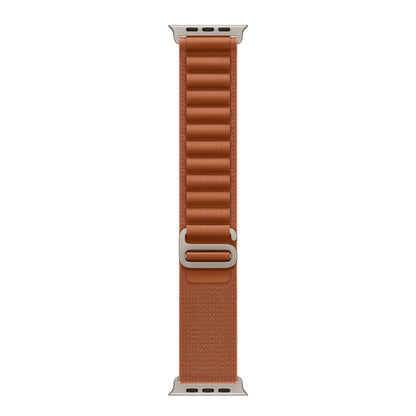 Apple Watch Alpine Loop Terra Cotta 49mm Small Natural Titanium