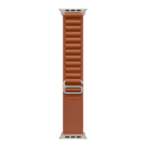 Apple Watch Alpine Loop Terra Cotta 49mm Small Natural Titanium