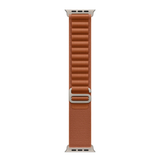 Apple Watch Alpine Loop Terra Cotta 49mm Small Natural Titanium