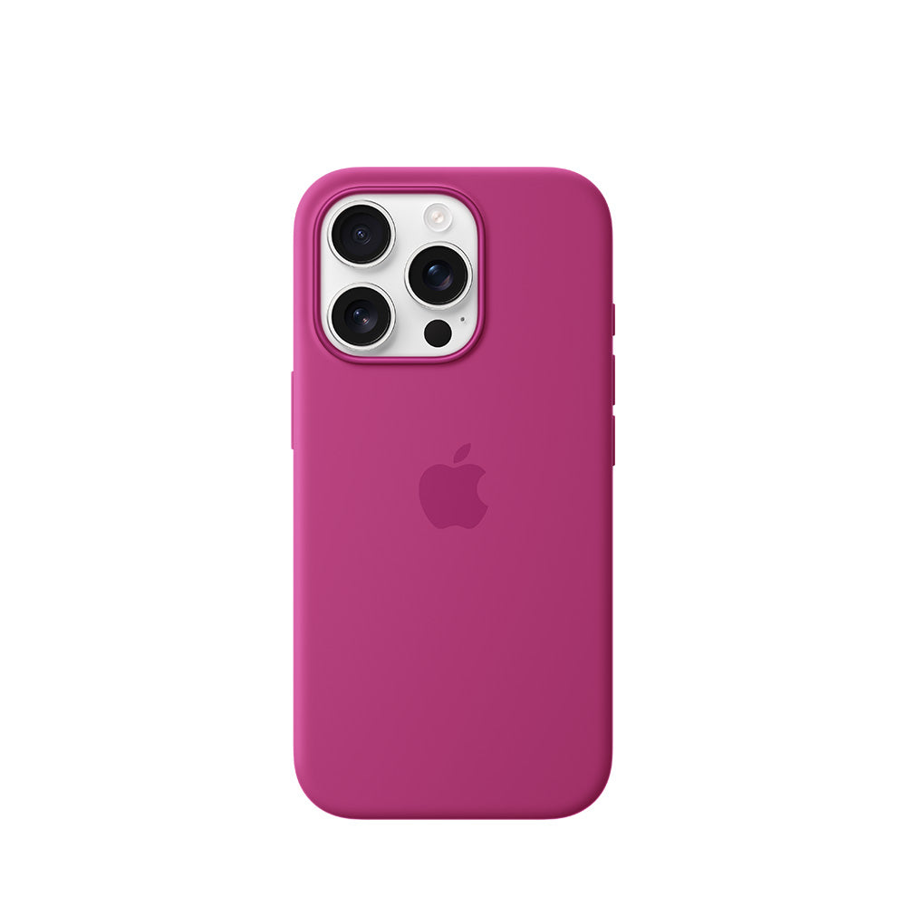 Apple iPhone 16 Pro Silicone Case with MagSafe Fuchsia Protective Cover