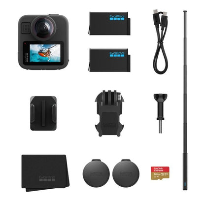 GoPro MAX2 8K 360 Action Camera with Essential Accessories Bundle