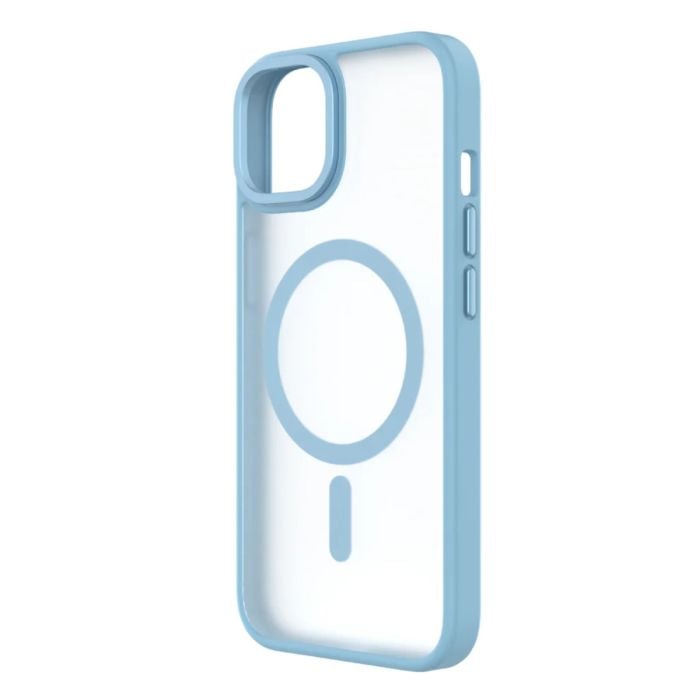 QDOS Hybrid Soft Snap MagSafe iPhone 14 13 Case Blue
