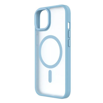 QDOS Hybrid Soft Snap MagSafe iPhone 14 13 Case Blue