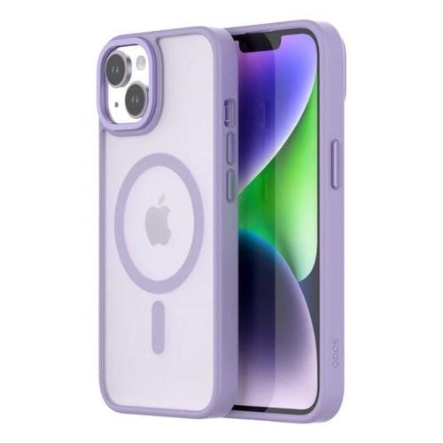 QDOS Hybrid Soft Snap MagSafe Case iPhone 14 and 13 Lavender