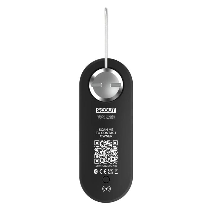 Knog Scout Travel Smart Luggage Tag Alarm Finder Black